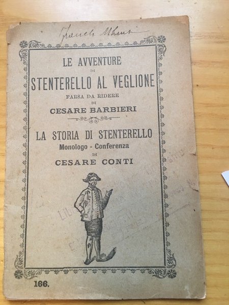 Le avventure di Stenterello al veglione farsa da ridere. La …