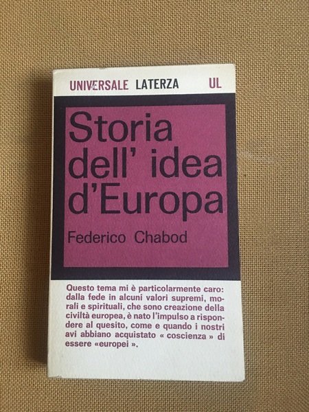 Storia dell'idea d'Europa.