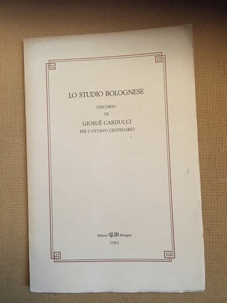 Lo studio bolognese.