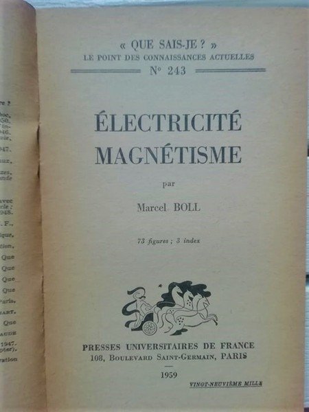Electricité magnétisme
