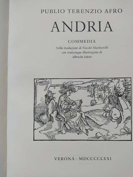 Andria di Terenzio, traduzione di Niccolò Machiavelli con illustrazioni di …