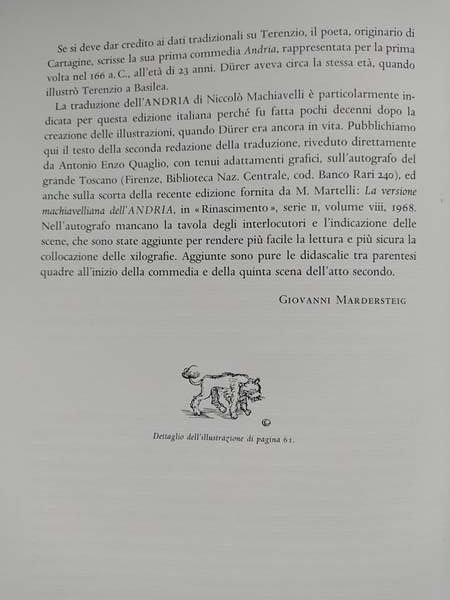 Andria di Terenzio, traduzione di Niccolò Machiavelli con illustrazioni di …