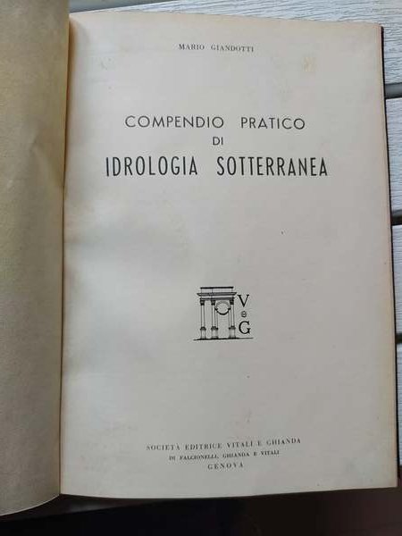 Compendio pratico di idrologia sotterranea