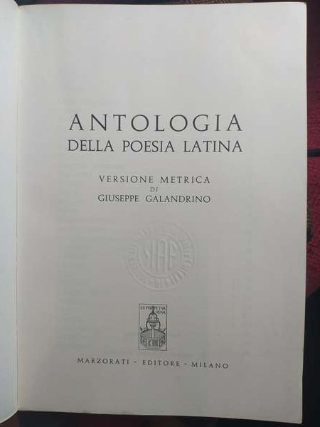 Antologia della poesia latina