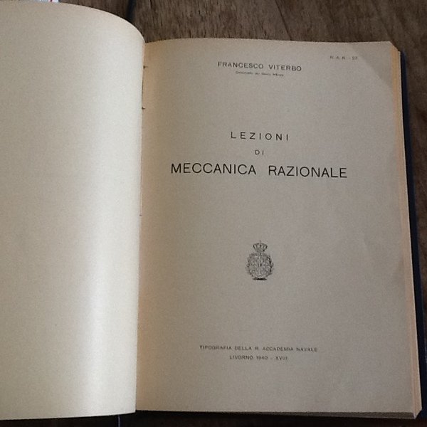 Lezioni di meccanica razionale per gli ingegneri, Lezioni di meccanica …