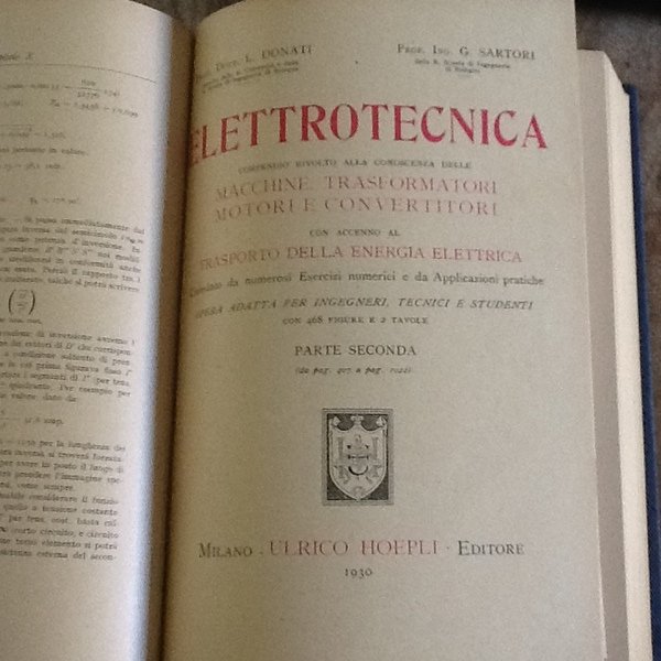 Elettrotecnica compendio rivolto alla conoscenza delle macchine, trasformatori motori e …