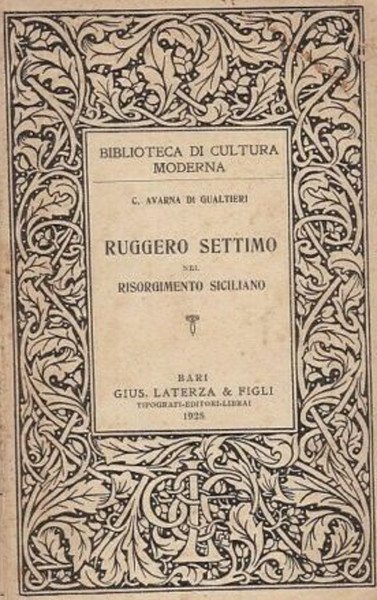 Ruggero Settimo nel risorgimento siciliano