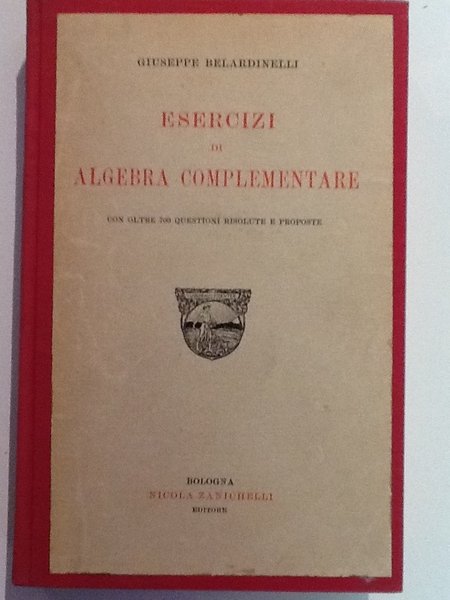 Esercizi di algebra complementare