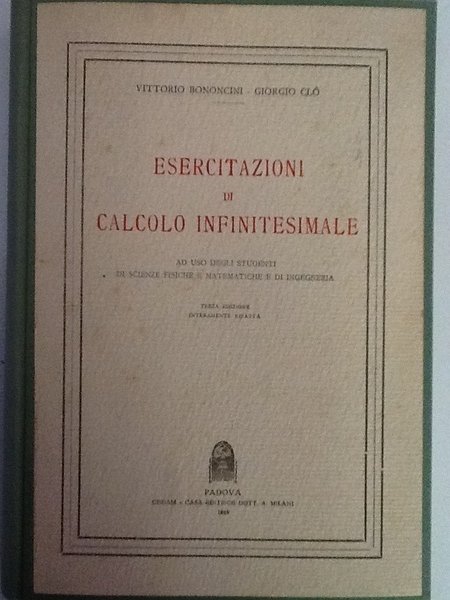 Esercitazioni di calcolo infinitesimale