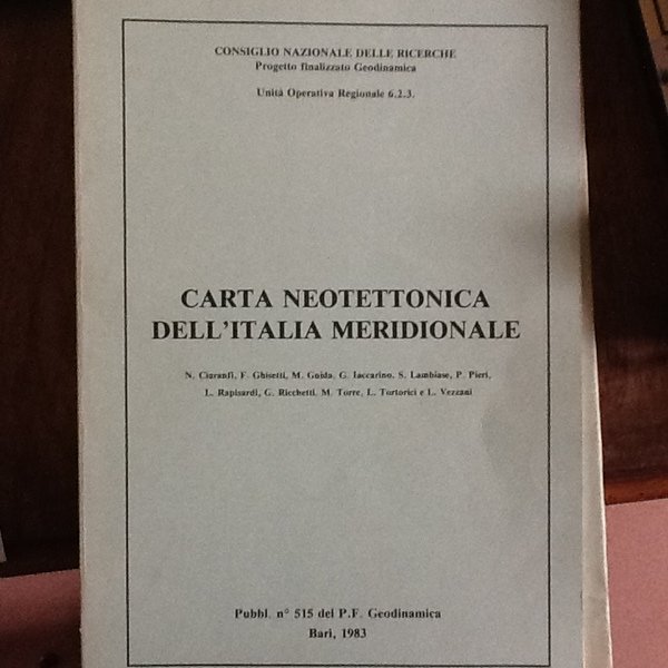 Carta Neotettonica dell'Italia Meridionale