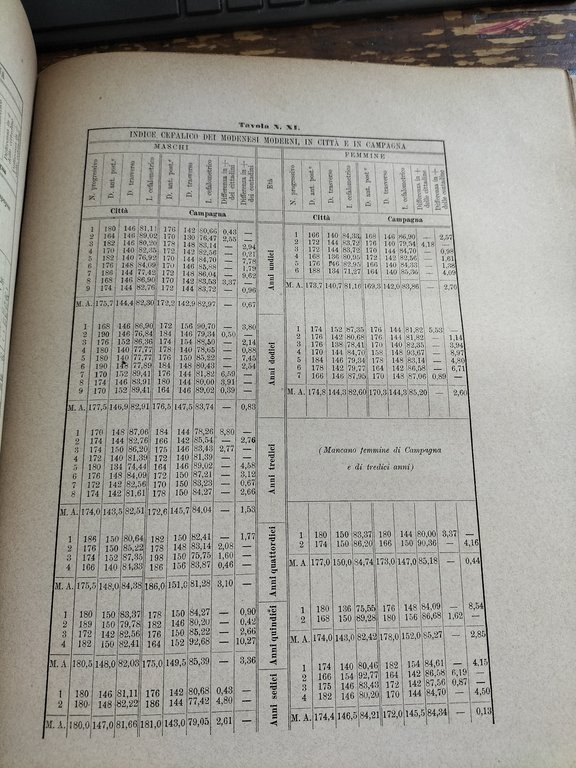 CEFALOMETRIA DEI MODENESI MODERNI memoria del dott. Paolo Riccardi 1883