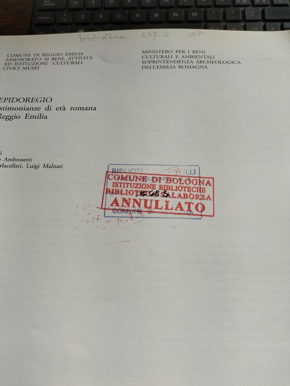 LEPIDOREGIO Testimonianze di età romana a Reggio Emilia