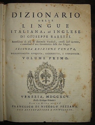 Dizionario delle lingue italiana ed inglese, accresciuto di più di …