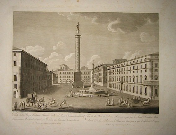 Veduta della piazza e Colonna Antonina eretta dal Senato romano …