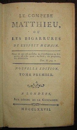 Le compère Matthieu ou les bigarrures de l’esprit humain