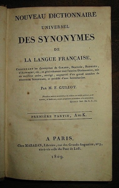 Nouveau dictionnaire universel des synonymes de la langue française. Première …