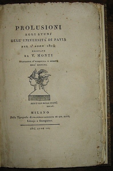 Prolusioni agli studi dell’Università di Pavia per l’anno 1804 recitate …