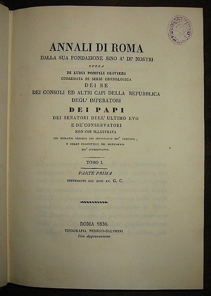 Annali di Roma dalla sua fondazione sino a’ dì nostri. …