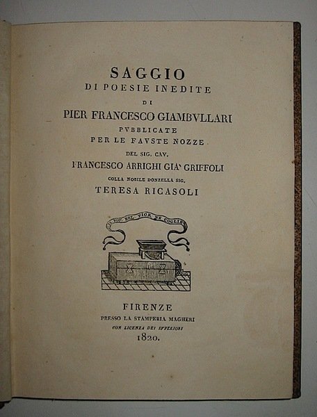 Saggio di poesie inedite. pubblicate per le fauste nozze del …