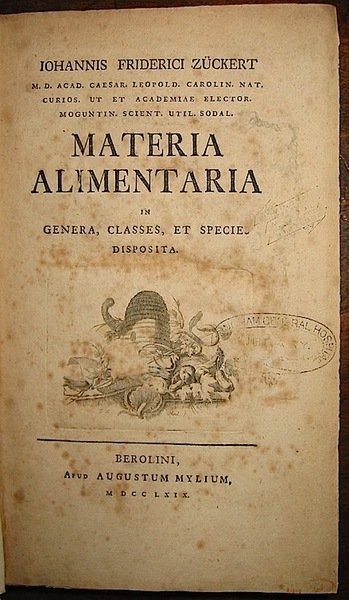 Materia alimentaria in genera, classes et species disposita