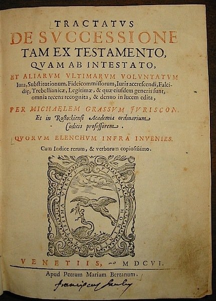 Tractatus de successione tam ex testamento quam ab intestato et …