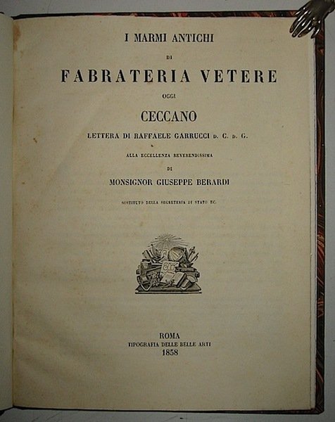 I marmi antichi di Fabrateria Vetere oggi Ceccano. Lettera. alla …