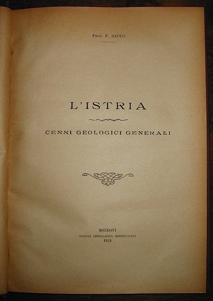 L’Istria. Cenni geologici generali