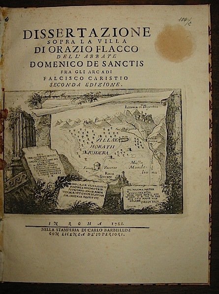 Dissertazione sopra la Villa di Orazio Flacco. Seconda edizione