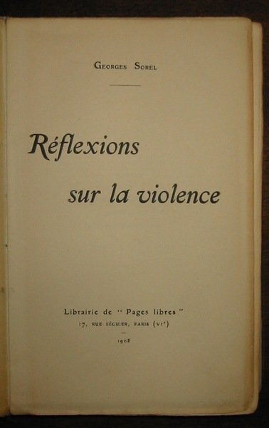 Réflexions sur la violence