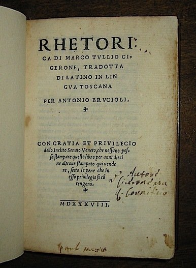 Rhetorica di Marco Tullio Cicerone, tradotta di latino in lingua …