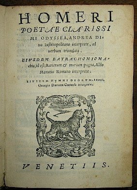 Homeri omnium poeatarum principis Ilias, Andrea Divo Iustinopolitano interprete, ad …