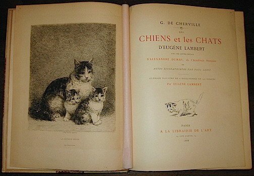 Les chiens et les chats d’Eugène Lambert avec une lettre-préface …