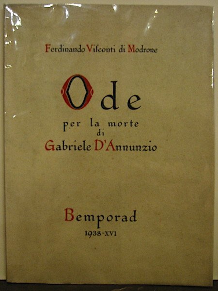 Ode per la morte di Gabriele d’Annunzio