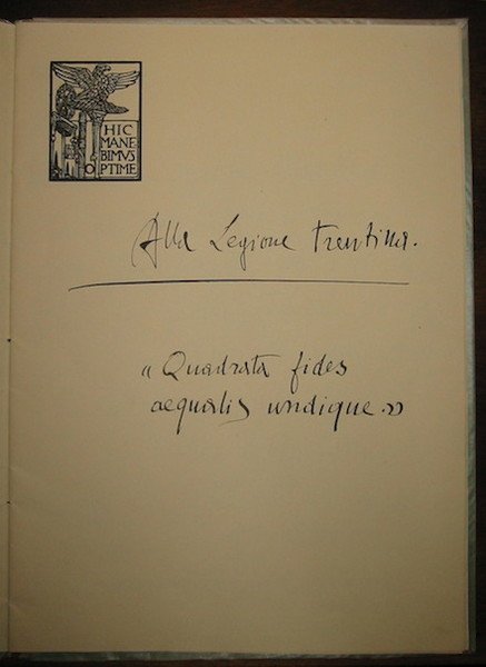 Alla grande legione trentina per la morte di Giuseppe Piffer …