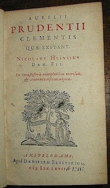 Aurelii Prudentii Clementis quae exstant. Nicolaus Heinsius Dan. Fil. Ex …