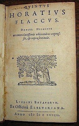 Quintus Horatius Flaccus. Daniel Heinsius ex emendatissimis editionibus expressit, & …