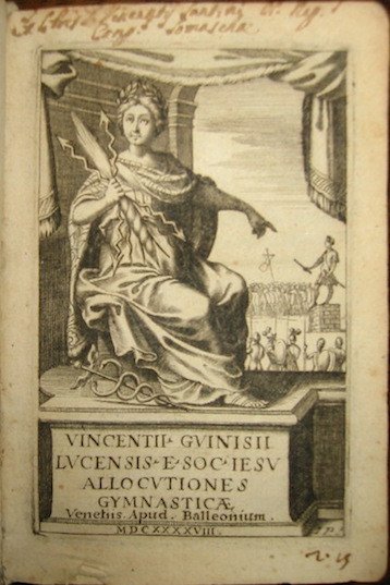 Vincentii Guinisii Lucensis e Soc. Iesu Allocutiones gymnasticae