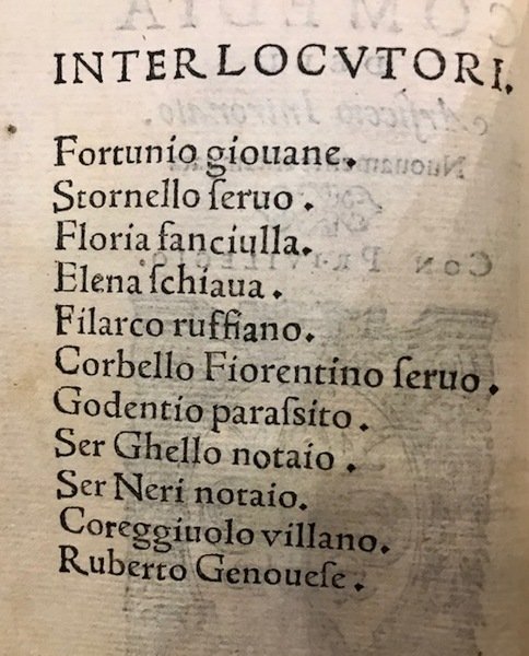 La Floria. Comedia dell’Arsiccio Intronato. Nuovamente ristampata