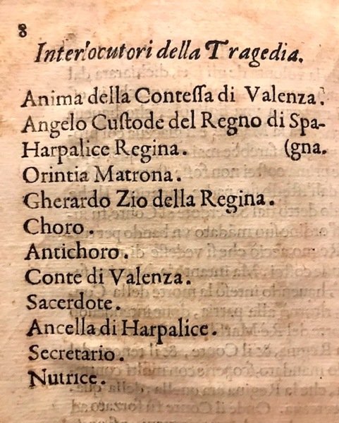 L’Harpalice tragedia di Francesco Bracciolini. Al molto Ill.re et Claris.mo …