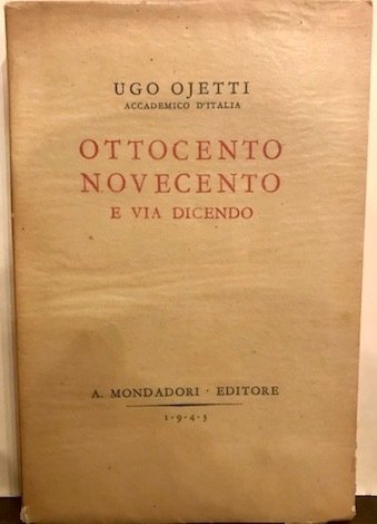 Ottocento, novecento e via dicendo