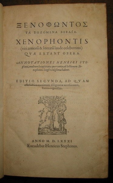 Xenophontis quae extant opera. Annotationes Henrici Stephani. Editio secunda ad …