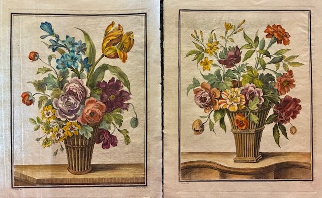 (A pair of floral bouquets)