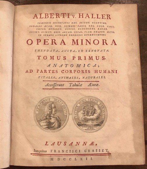 Alberti v. Haller Opera minora emendata, aucta, et renovata. Tomus …