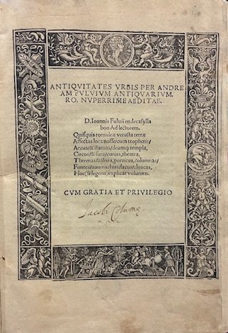 Antiquitates Urbis per Andream Fulvium antiquarium. Ro. Nuperrime aeditae