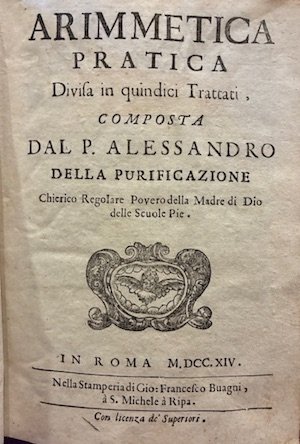 Arimmetica pratica. Divisa in quindici trattati
