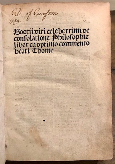Boetii viri celeberrimi De consolatione philosophie liber cum optimo commento …