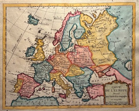 Carte de l’Europe dressée pour l’etude de la geographie
