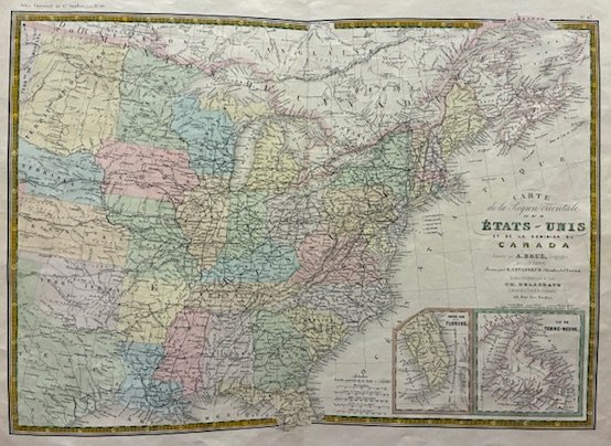 Carte de la Region orientale des Etats-Unis et de la …