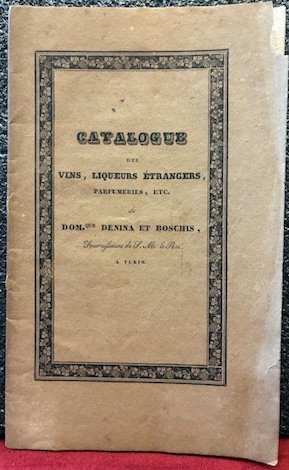Catalogue des vins, liqueurs etrangers, parfumeries, etc etc. que fournit … | Immagine principale