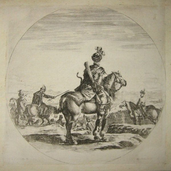 Cavaliere polacco visto di spalle